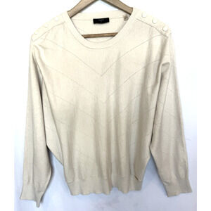 T Tahari Womens Lightweight Knit Sweater Size XL Minimalist‎ Preppy Coastal Soft